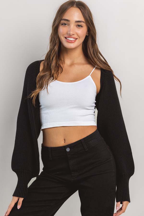 BOLERO TOP -BLACK